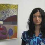 Den polske billedkunstner Kasia Banas p Brick Lane Gallery, London, 2008.